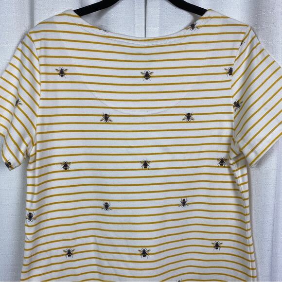 Joules Cream&Yellow Riviera Dress in Beestripe Sz.10 - Picture 10 of 15